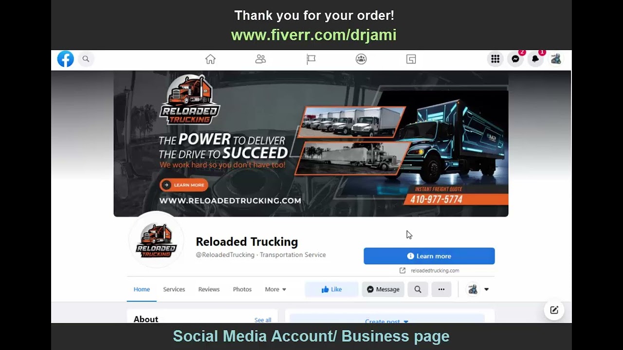 Social Media Accounts | Trucking | Facebook, Instagram, YouTube, Twitter, Linkedin, Linktree