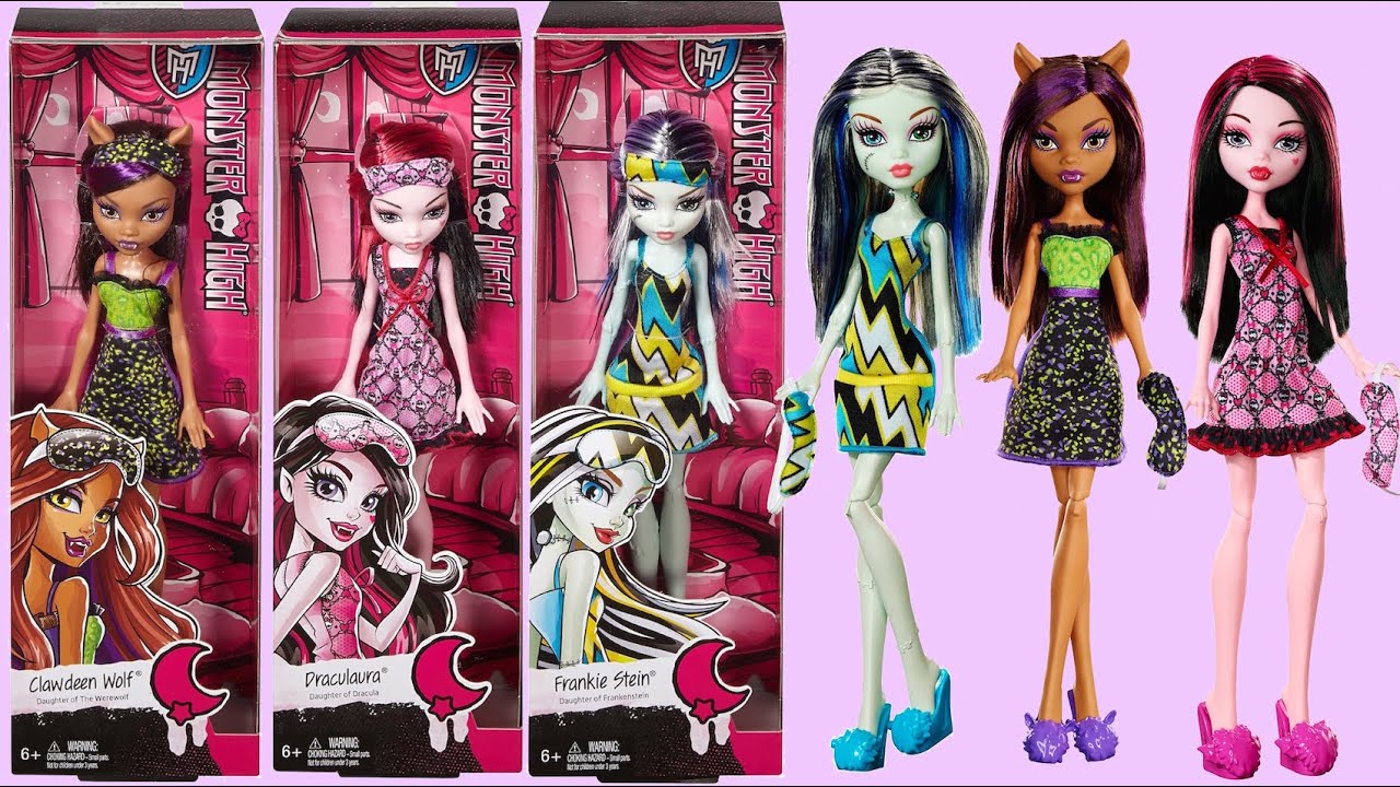 Monster High Кукла Пижамная вечеринка Фрэнки Штейн Mattel DPC42