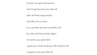 Sawyer Brown   I&#39;m Gonna Miss You After All Şarkı Sözü