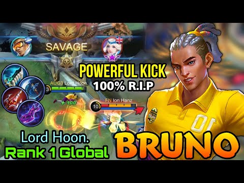 SAVAGE! Powerful Kick Bruno Delete All Enemies! - Top 1 Global Bruno by Lord Hoon. - MLBB