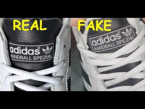 Adidas Spezial real vs fake. How to spot fake Adidas handball Spezial shoes