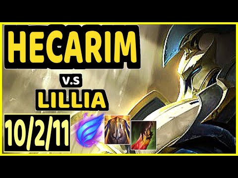 TAY (HECARIM) vs LILLIA - 10/2/11 KDA JUNGLE GAMEPLAY - BR Ranked GRANDMASTER
