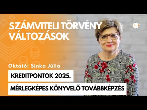 Kreditpontok 2025 - A számviteli törvény változásai