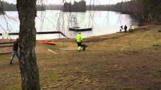 preview picture of video 'Projekt Skärsjön badplats i Tving; Arbete 2015-03-21 [HD1080]'