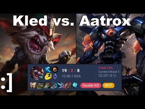 Kled vs. Aatrox (Masters) - Enemy bot lane incident. (full gameplay)
