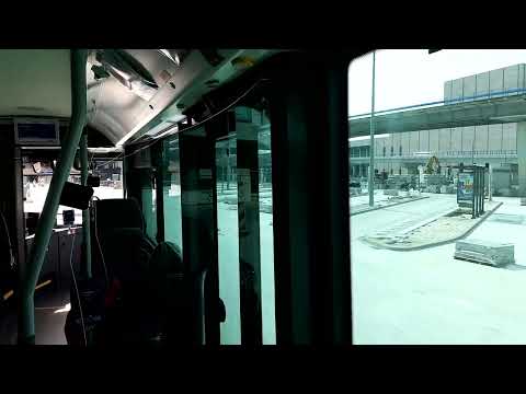 RET Buslijn 70 over De nieuwe hellingbaan langs de nieuwe halte bij zuidplein Rotterdam