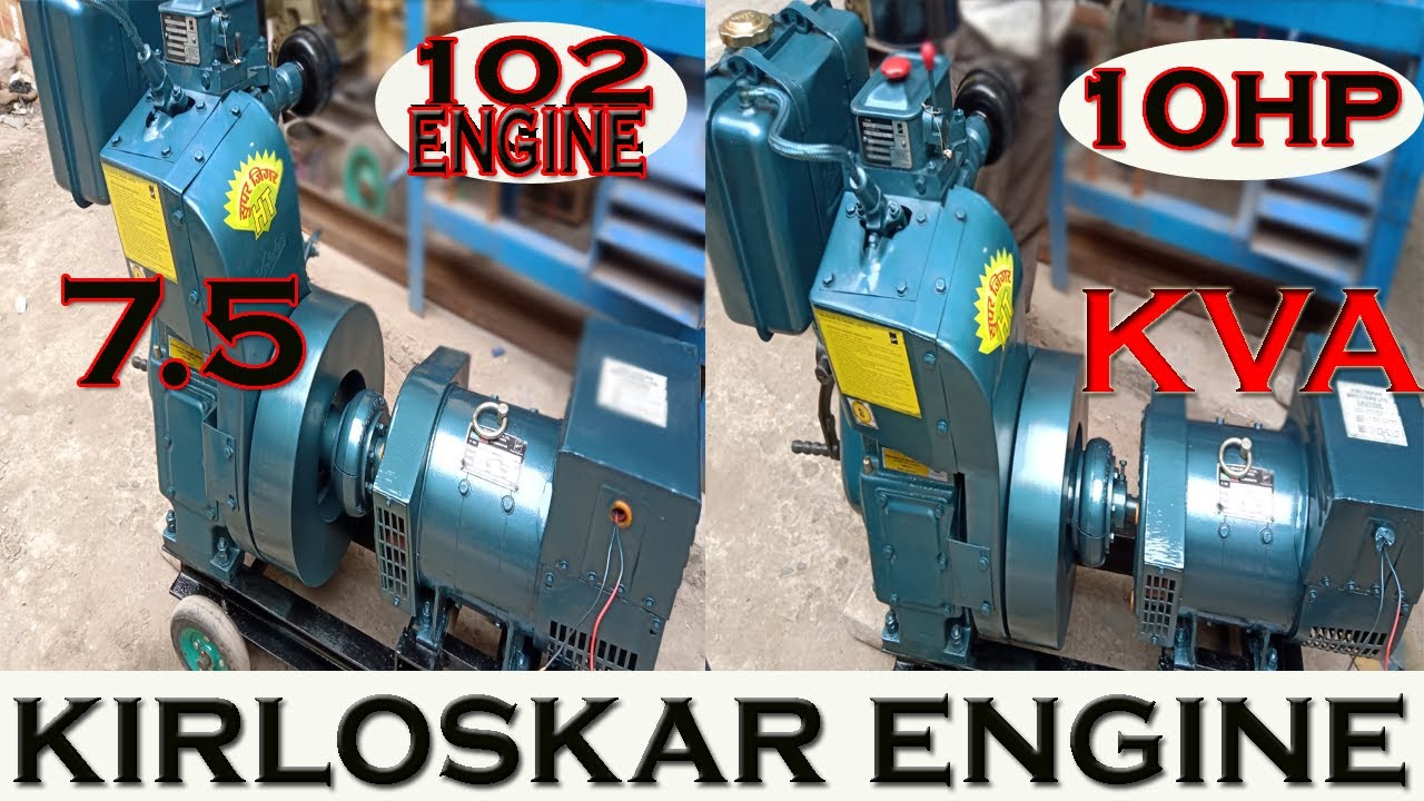 KIRLOSKAR ENGINE 10 HP|7.5KVA|ENGINEGYAN||