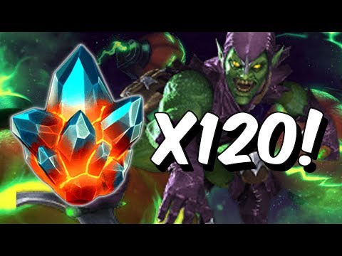 120x Premium Hero Crystal Opening! - Can We Get 4 Star Green Goblin? - Marvel Contest Of Champions