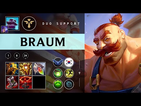 Braum Support vs Yuumi - KR Diamond Patch 25.24