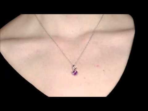 Pink Sapphire Heart Pendant 2.0 Ct in Sterling Silver | MyJewelryBox