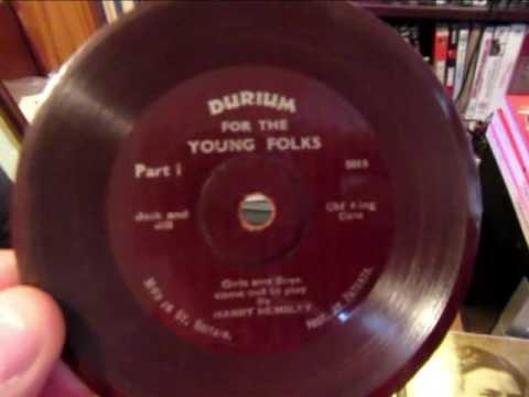 Durium Record - Nursery Rhymes - Harry Hemsley - Children's voice impersonator - 78 rpm - Flexi Disc