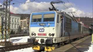 preview picture of video 'Decin hlavni nadrazi (Decin Railway Station), Czech Republic - 6th February, 2013'