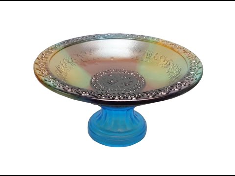 Chinese Liu Li (Crystal Glass) Pate-de-verr Candle Holder / Offering Holder cs474