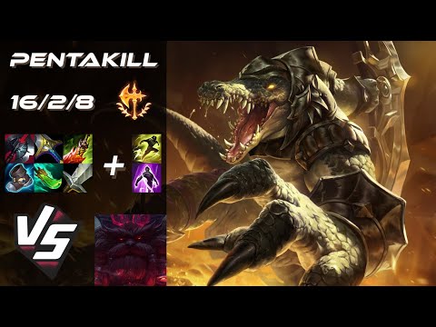 TOP Renekton vs Ornn [PENTAKILL] - NA Challenger Patch 25.S2.2