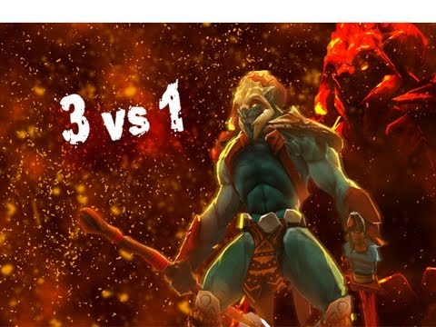 Incredible Kill Streak Huskar Vs 3 enemy - DOTA 2 -