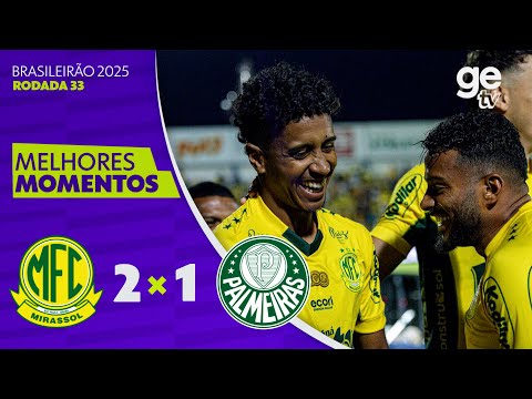Gols e lances de Mirassol x Palmeiras