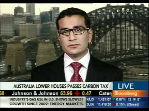 Kobad Bhavnagri talks about the Australian carbon price on Bloomberg TV