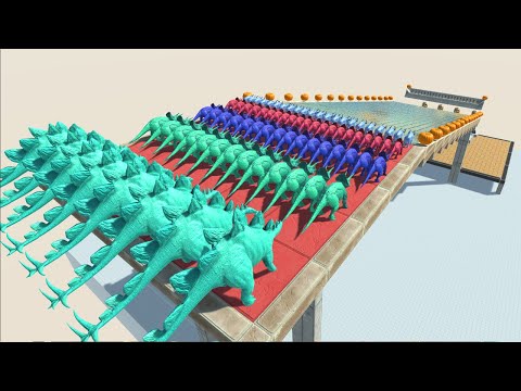 Every Units  - Falling Down With Obstacles - ⚡Animal Revolt Battle Simulator⚡