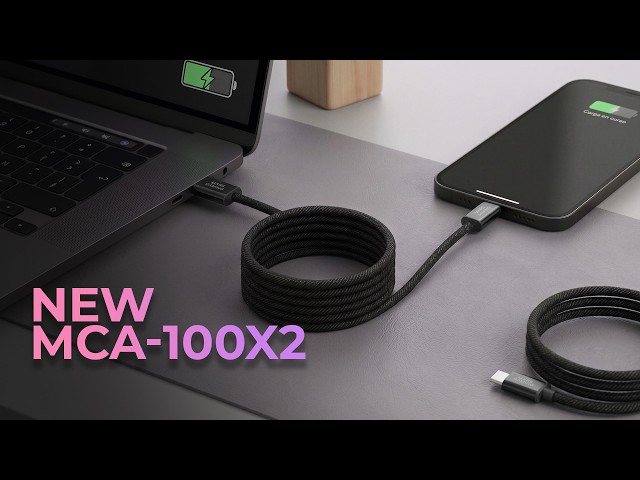 Mars Gaming Mca-100x2 Pack 2 Cables Magnéticos Usb-c 100w 2m Y 1m Trenzado Nylon Blanco video