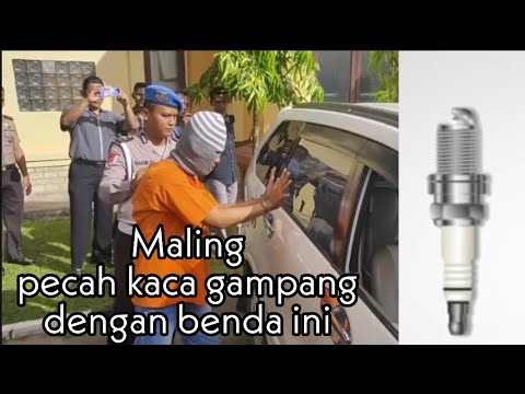 MALING PECAH KACA DENGAN BUSI reka adegan polisi trik PARA maling mobil SERTA PENJELASANNYA