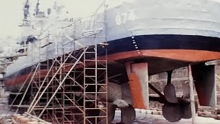 USS Duncan DDR-874 Drydock collision with Japanese Freighter 20 March 1969 Vietnam WestPac Cruise