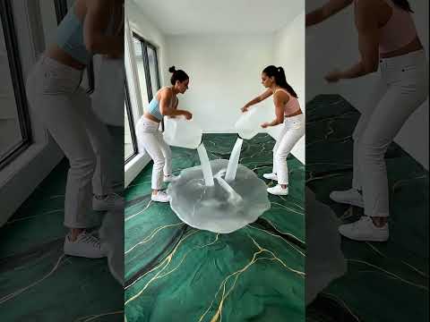 Luxury Bedroom with Emerald Green Epoxy Floor 💚✨