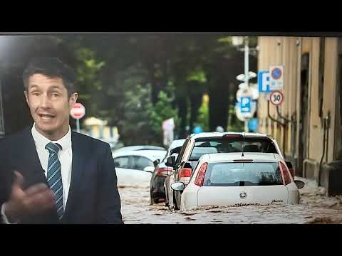 Cyclone Minerva in Italy, causing floods in Emilia-Romagna, BBC weather service 18/05/23 #bbcweather