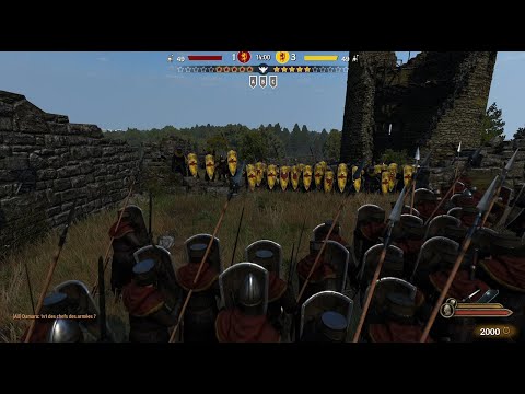 Massive multiplayer Battle 250 vs 250 during a big Mount&Blade bannerlord II Event - MilSim