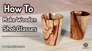 How To Make Custom Wooden Shot Glasses | Shot Glass Tumblers | Personalized Wooden Shot Glass Set