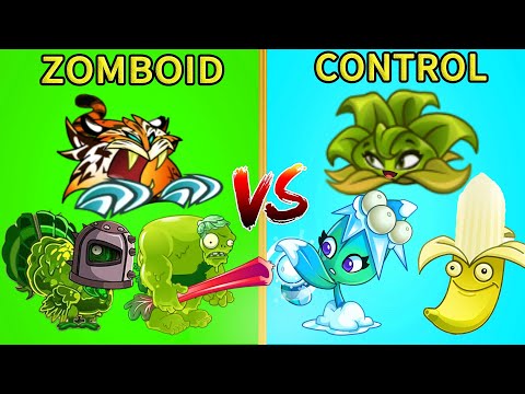 PvZ 2 Gameplay - CONTROL Team Vs ZOMBOID - Which Team is Strongest ？- Plant vs Plant
