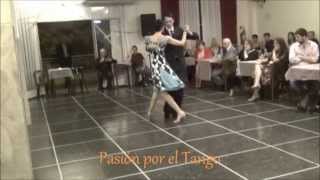 JUDITA ZAPATERO y FAUSTINO BLANCO Bailando el Tango JUDAS en FLOREAL MILONGA