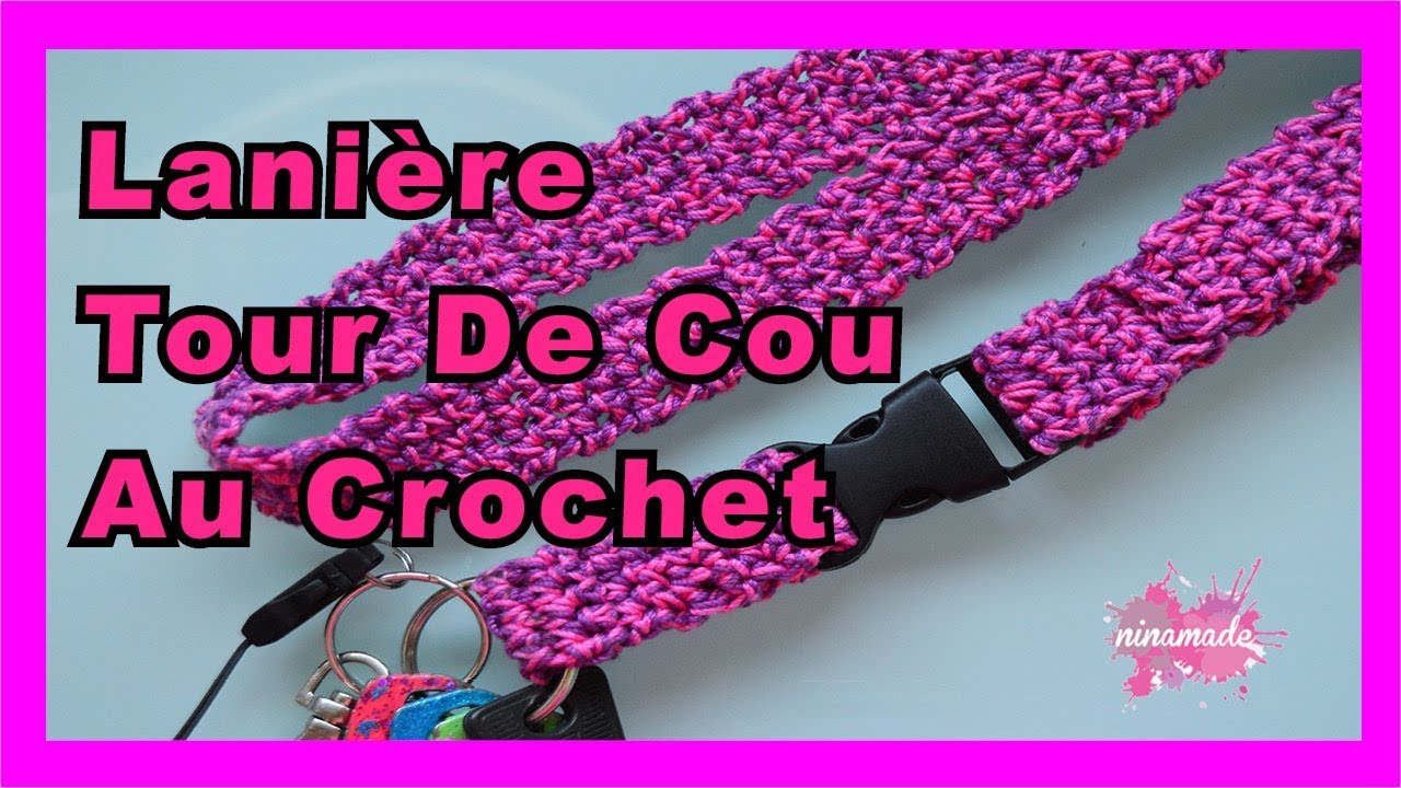 DIY. Lanière Tour De Cou Au Crochet. Très Facile!!!// Neck Keychain in Crochet. Very Easy!!