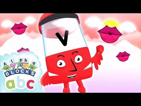 アルファブロック - Vはバレンタインデーのために｜フォニックス｜読み方を学ぶ (Alphablocks - V is for Valentine's Day | Phonics | Learn to Read)