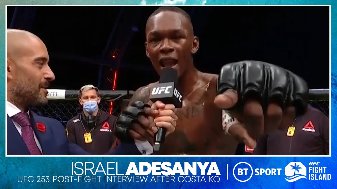 Israel Adesanya drops bombs on the mic after knockout win over Paulo Costa | UFC 253