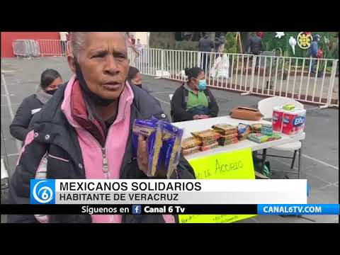 Veracruzanos instalan centros de acopio para ayudar a damnificados de Tabasco