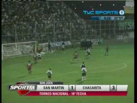 PBN 08/09 - San Martin (SJ) 1 vs. Chacarita 3 (Fecha 18)
