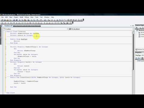 VB.NET Working With Classes: OOP, Object creation and structures (2)