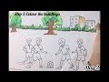 Playground Scene|Day 2|Class 6|Drawing|Holy Heart Schools