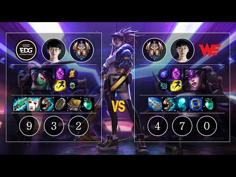 EDG Scout Akali vs WE Plex Syndra Mid - KR Challenger Patch 10.10