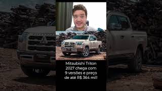 Mitsubishi Triton 2027 chega com 9 versões e preço de até R$ 364 mil! #mitsubishi #triton2027