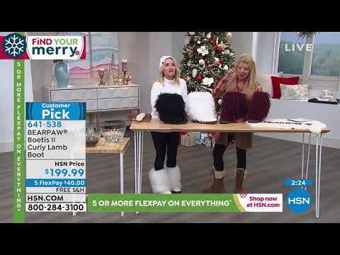 BEARPAW Boetis II Haircalf Curly Lamb Boot