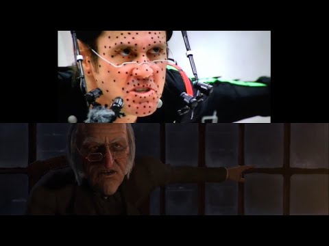A Christmas Carol 2009 - Motion Capture side by side comparison