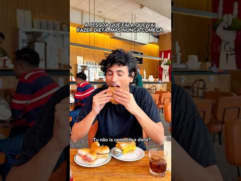 A pessoa que fala que vai fazer dieta, mas nunca começa