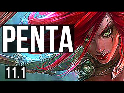 KATARINA vs LUCIAN (MID) | Penta, 500+ games, Godlike, 11/3/4 | NA Diamond | v11.1