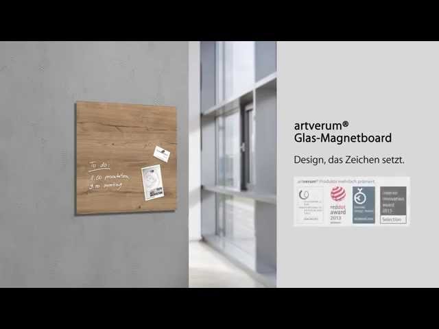 Video Teaser für Glas-Magnetboard artverum® 48 x 48 cm Design Natural-Wood - GL254