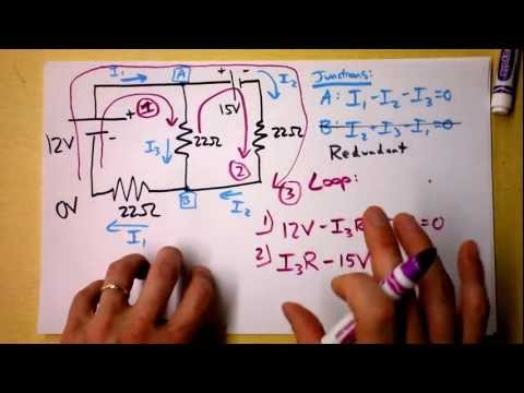 Kirchhoff's Rules (Laws) Worked Example | Doc Physics