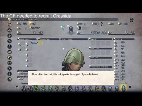 CF for recruiting Cressida - Tactics Ogre Reborn
