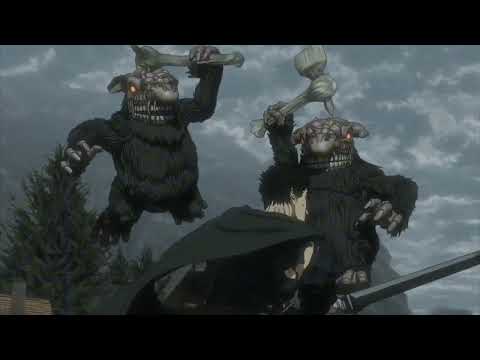 Guts vs Trolls (Berserk Anime)