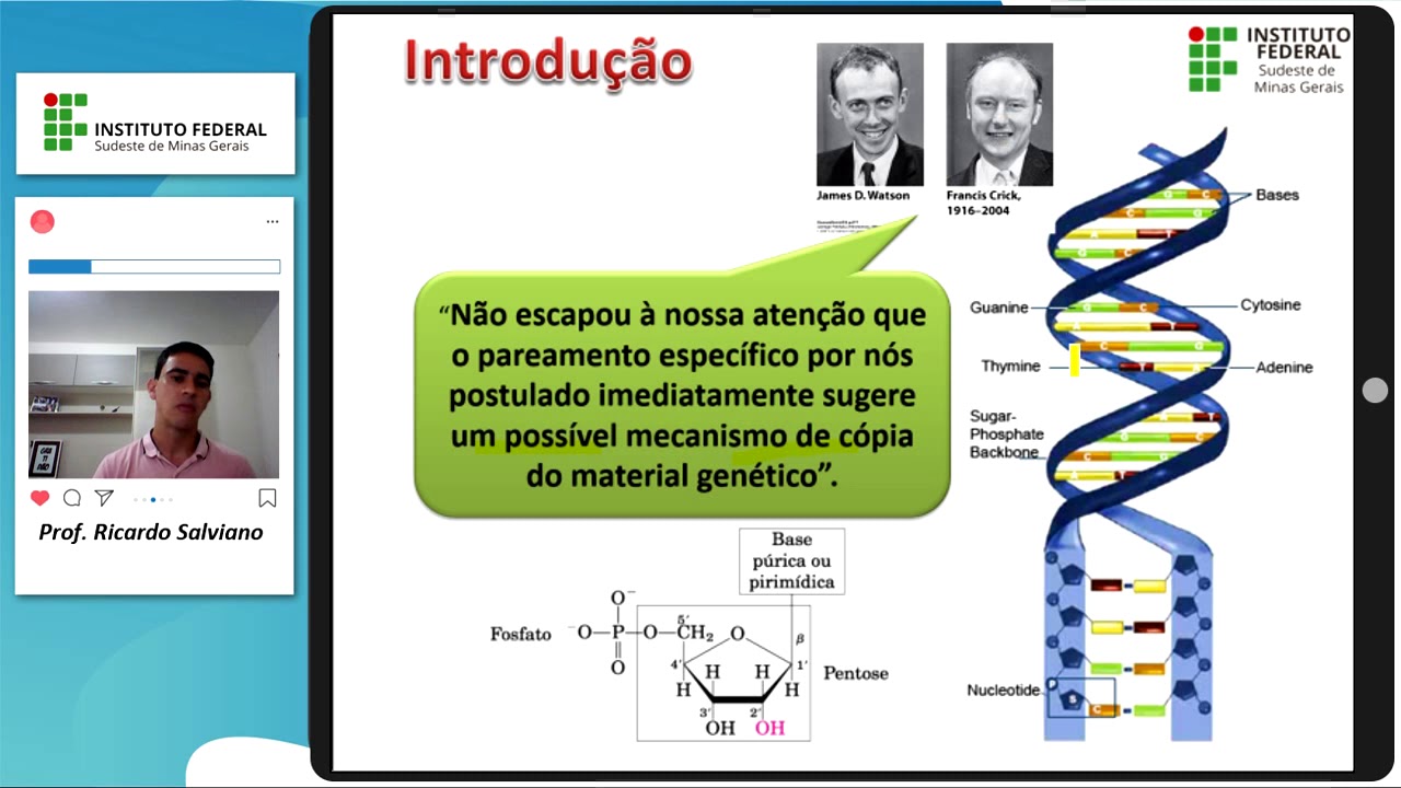 Introdução à Biologia Molecular # II - Estrutura dos ácidos nucleicos DNA e RNA