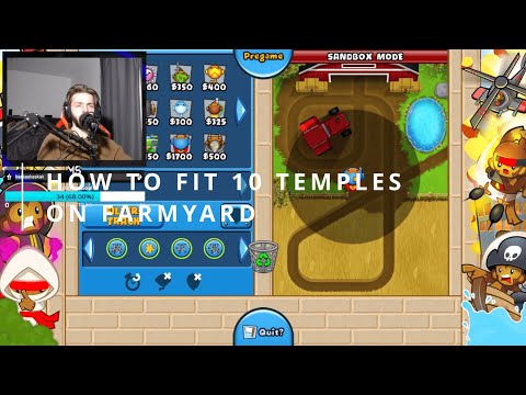 10 Temples on Farmyard | BTD Battles 1 Placement Guide